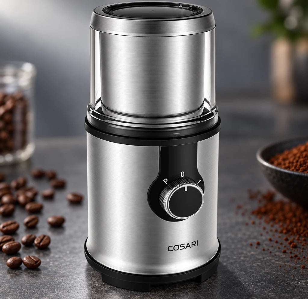 Cosari BaristaBurr Pro Conical Burr Coffee Grinder: 60 Settings, Plasma Anti-Static & Portafilter Cradle - 3