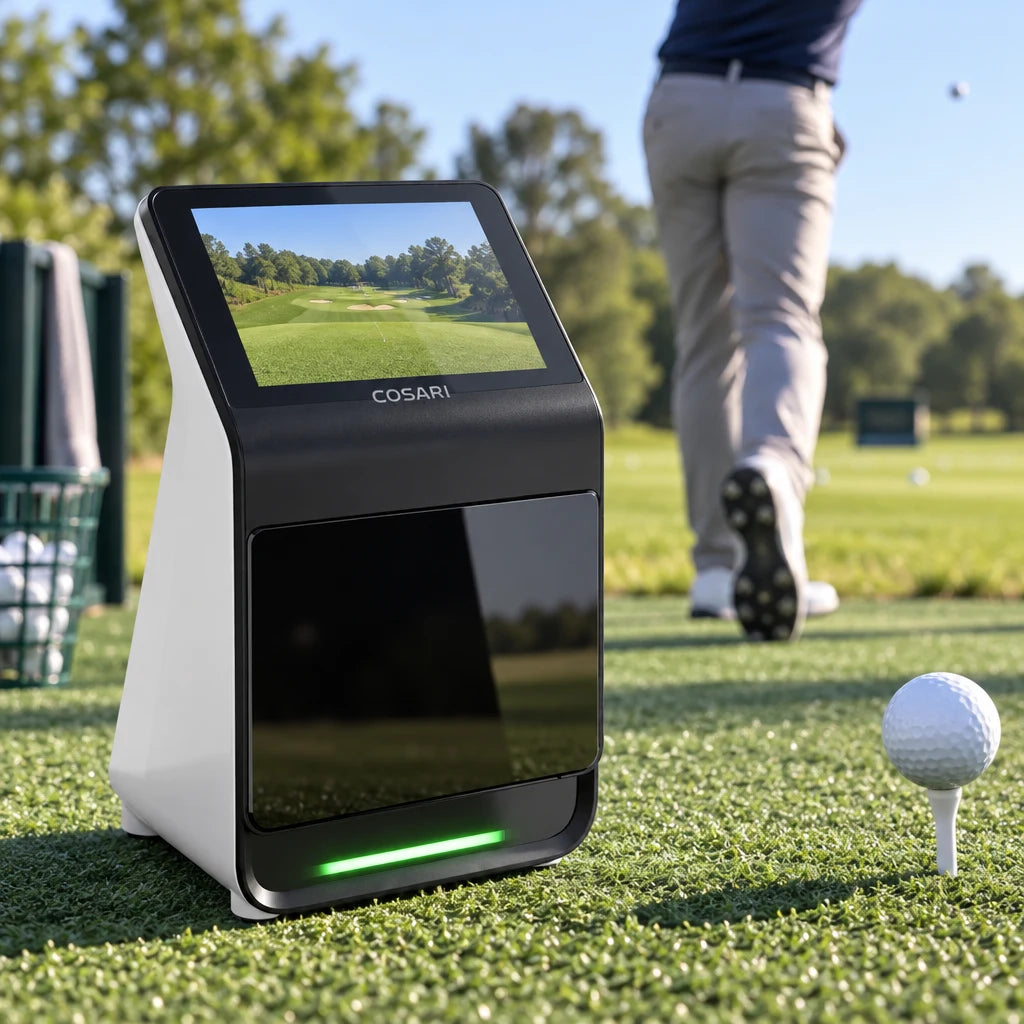 Cosari SwingTrack Radar Pro Golf Launch Monitor: 24GHz Dual-Doppler, 8 Metrics, Voice LCD & Free App - 2