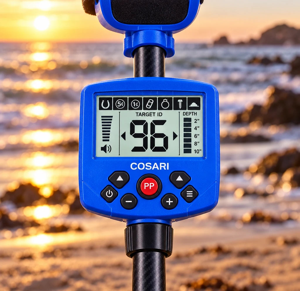 Cosari TerraPulse Pro Metal Detector: 10" IP68 Waterproof Coil, DSP Chip, 5 Modes & Full Digger Kit - 2