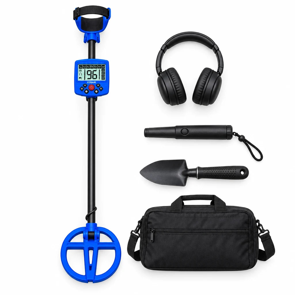 Cosari TerraPulse Pro Metal Detector: 10" IP68 Waterproof Coil, DSP Chip, 5 Modes & Full Digger Kit - 4