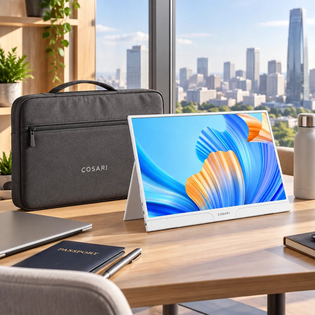 Cosari SlateView 16 Pro Portable Monitor: 15.6" 400-Nit Matte IPS, Dual USB-C, Mini-HDMI & Smart Folio - 6