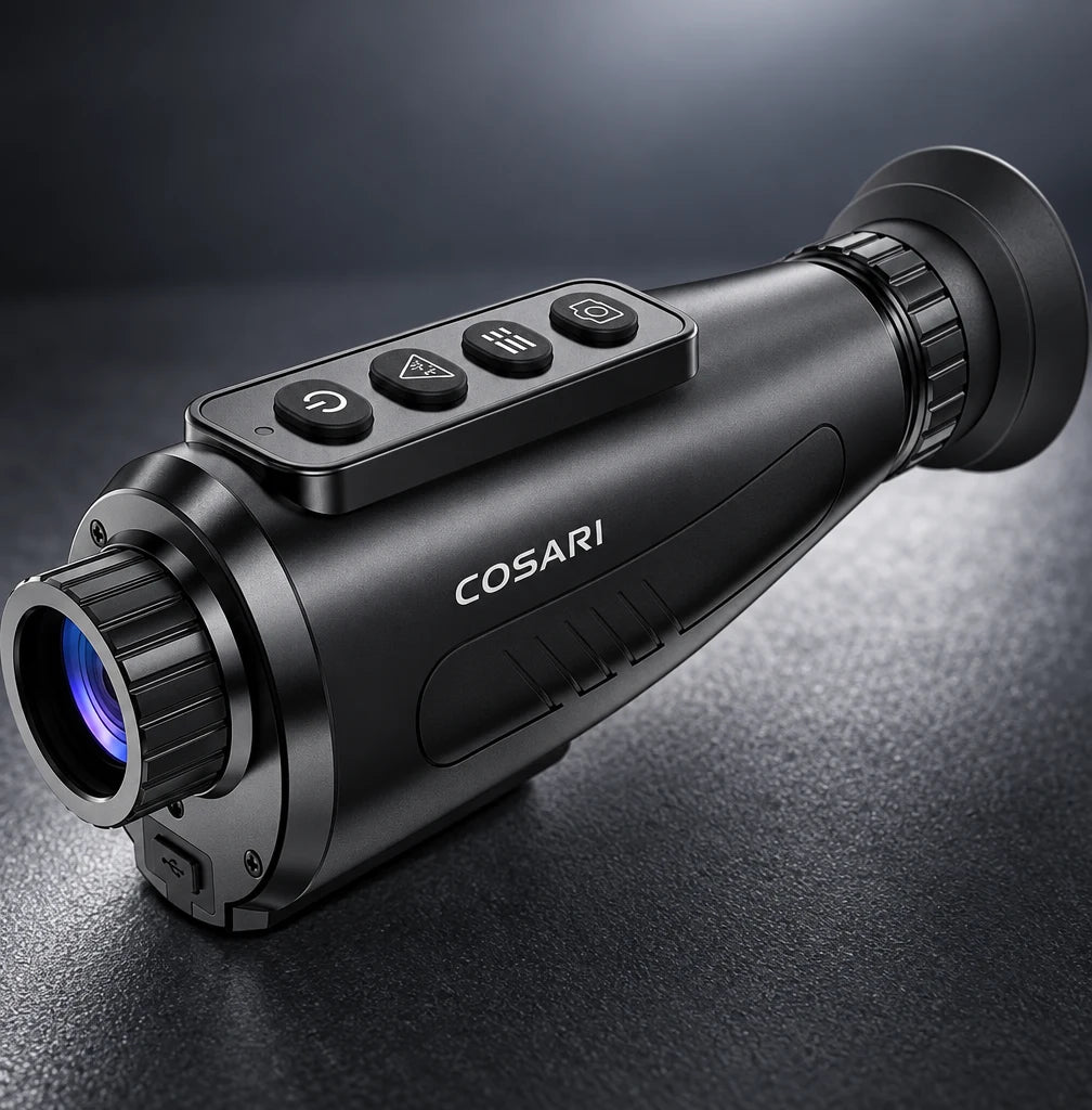 Cosari ThermoScout Pro Thermal Monocular: 12μm VOx Core, 50Hz OLED, 1,200-Yd Range & 32GB DVR - 3