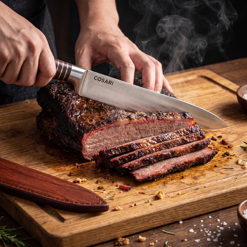 Cosari ButcherPro X1 — Hand-Forged Full-Tang High-Carbon Meat & Brisket Knife