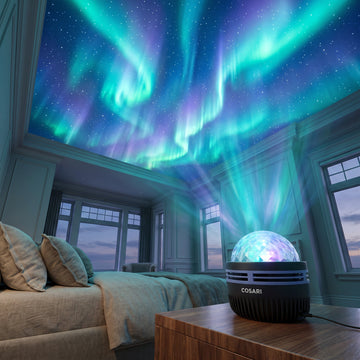 Cosari NebulaWave Pro — 360° Full-Ceiling Northern Lights &amp; Star Projector