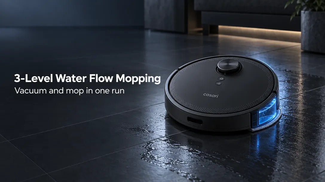 3-level water flow mopping
