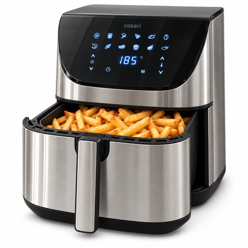 Cosari Crispa 8 with a basket of fries