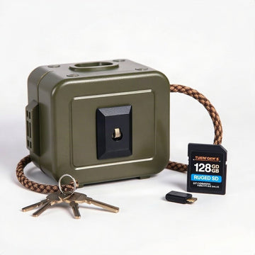 Revio 4G Solar – Heavy-Duty Steel Anti-Theft Lock Box + Python Cable Lock & 128GB Extreme SD Card