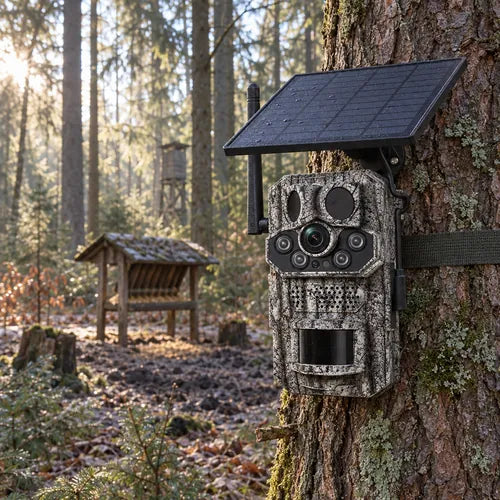 Revio on a pine overlooking a feeder